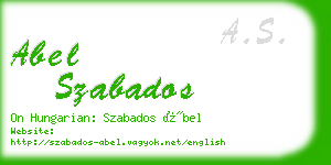 abel szabados business card